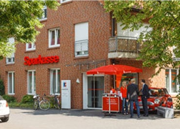 Die Filiale der Sparkasse in Kaunitz