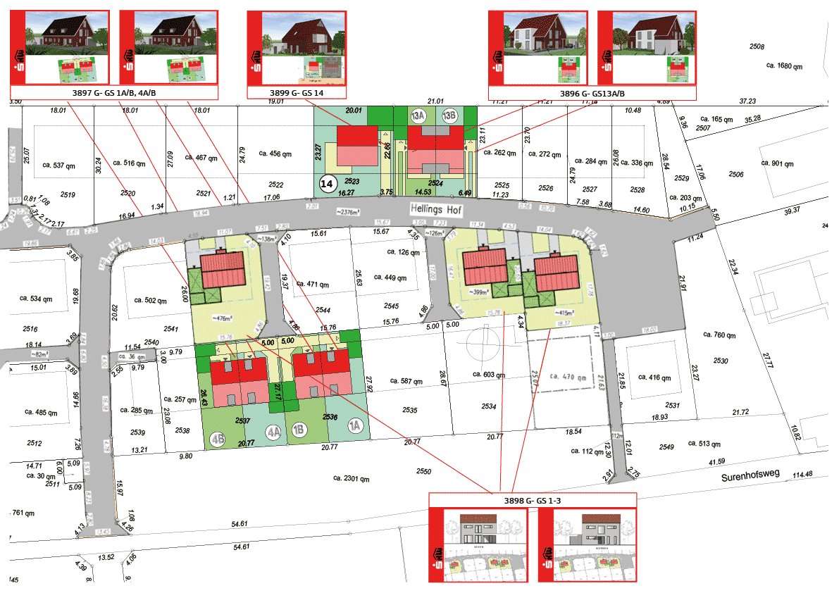 Lageplan Wohnquartier Ahornallee