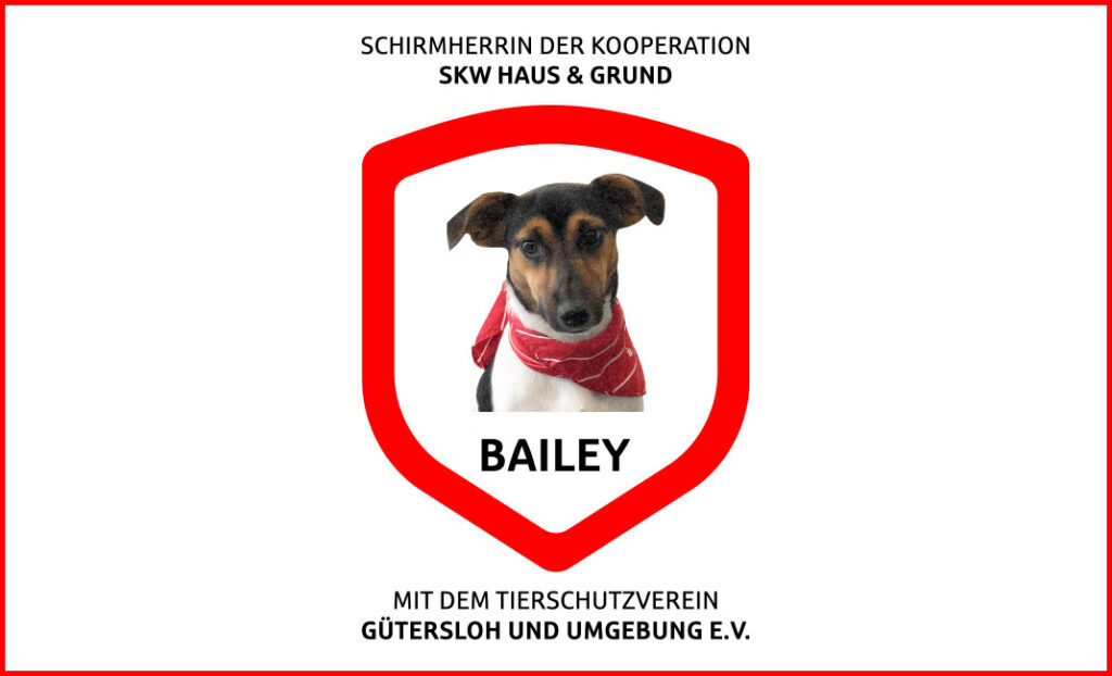 Störer mit Bailey der Schirmherrin der Kooperation