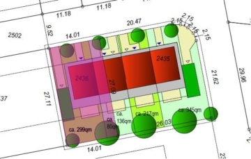 Schließen Sie die Lücke! *** 3950 G-C Reihenmittelhaus in Gütersloh - lila markiert städt. Grundstücke