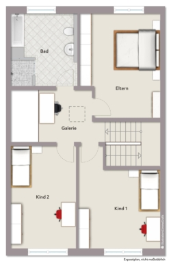 Grundriss Obergeschoss - Schließen Sie die Lücke! *** 3950 G-C Reihenmittelhaus in Gütersloh