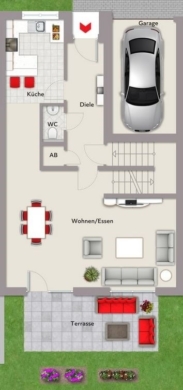 Schließen Sie die Lücke! *** 3950 G-C Reihenmittelhaus in Gütersloh - Grundriss Erdgeschoss