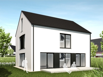 Modernes Wohnkonzept für Familien***4041 G Neubau-Einfamilienhäuser in Wiedenbrück - Ansicht mit Wärmedämmverbundsystem