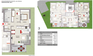 Grundriss WE 1 - Neubau-Eigentumswohnungen mit 2 - 3 Zimmern***1799 R in Schloß Holte