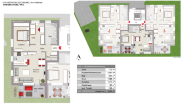 Grundriss WE 3 - Neubau-Eigentumswohnungen mit 2 - 3 Zimmern***1799 R in Schloß Holte
