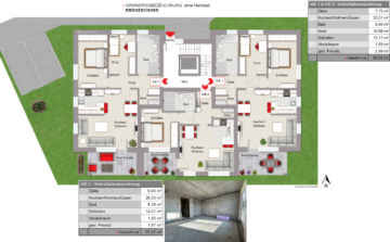 Grundriss Erdgeschoss - Modernes Mehrfamilienhaus zur Kapitalanlage***4187 G in Schloß Holte