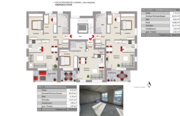 Grundriss Obergeschoss - Modernes Mehrfamilienhaus zur Kapitalanlage***4187 G in Schloß Holte